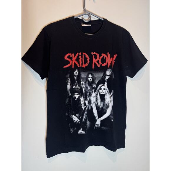 Vintage Skid Row Band T Shirt Black Tour Tee Size Mens Small